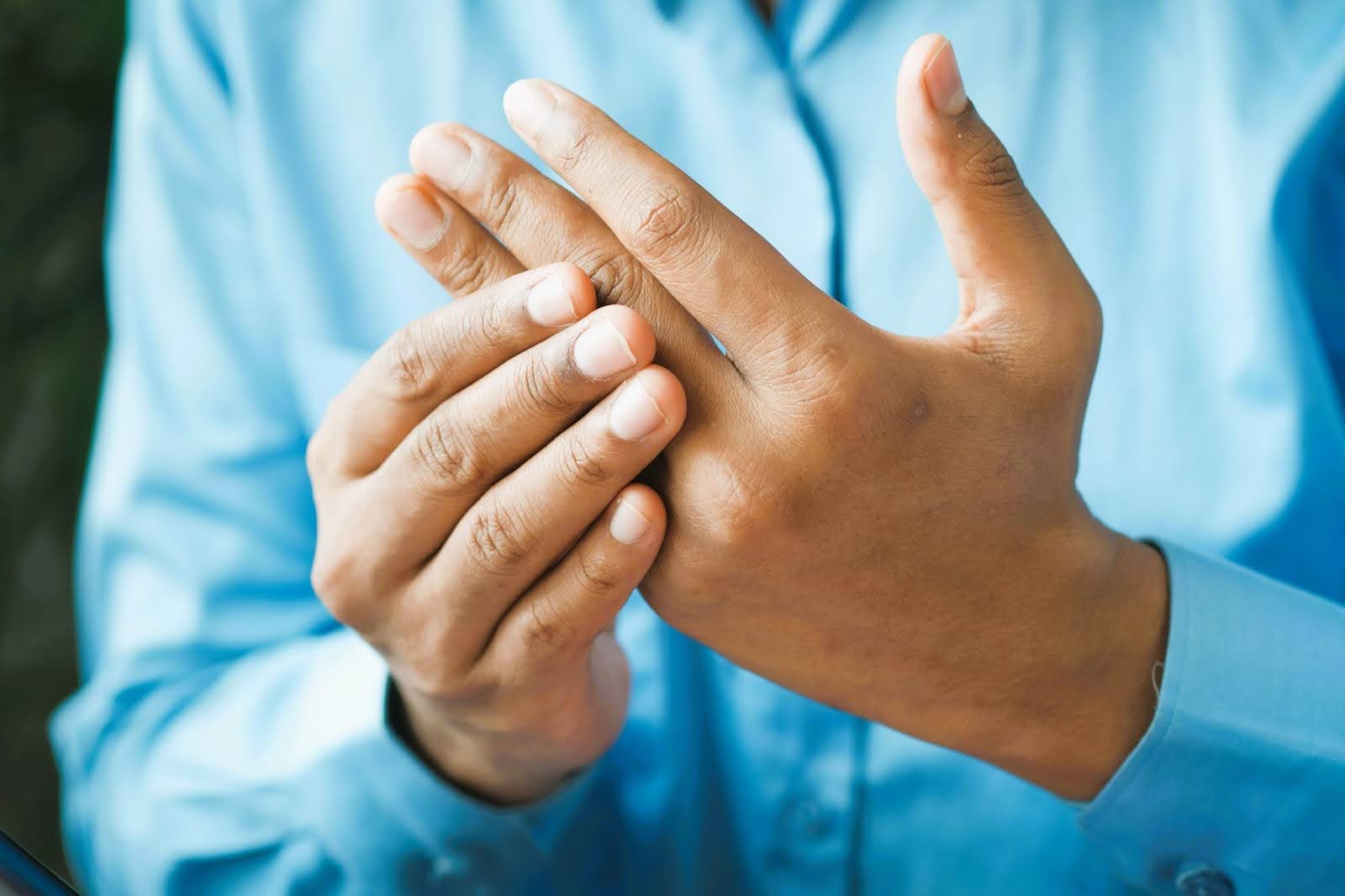 Physiological advantages of infrared sauna for a nerve pain afflicted hand.